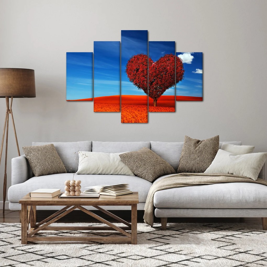 Obraz - Srdce zo stromu (150x105 cm)