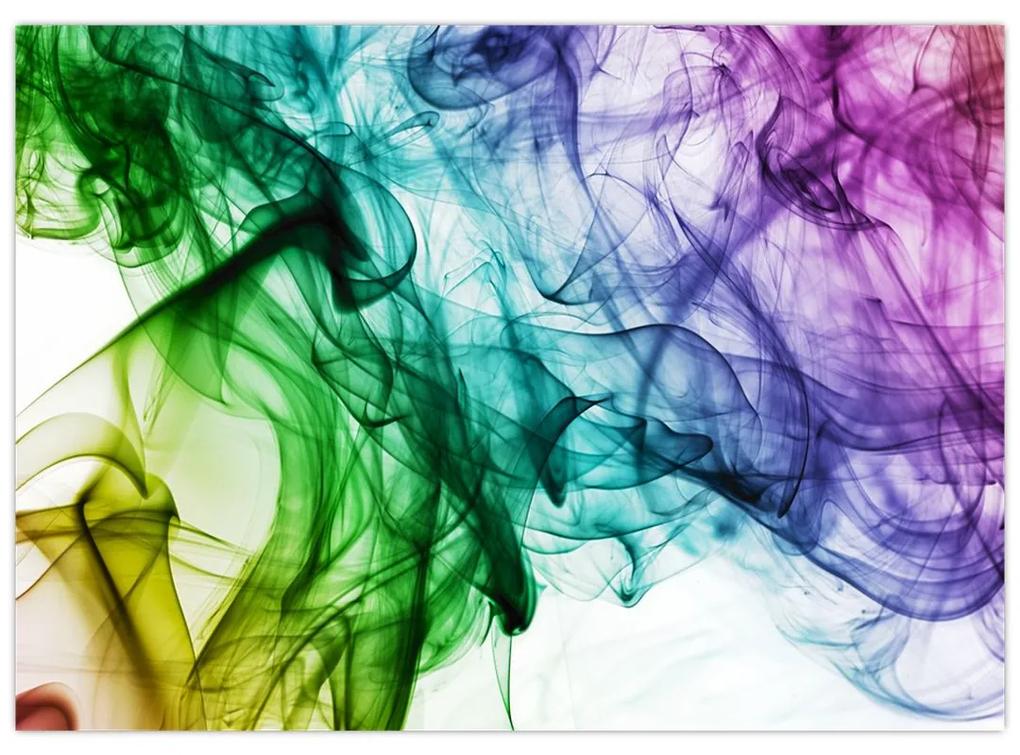 Sklenený obraz - farebný dym (70x50 cm)