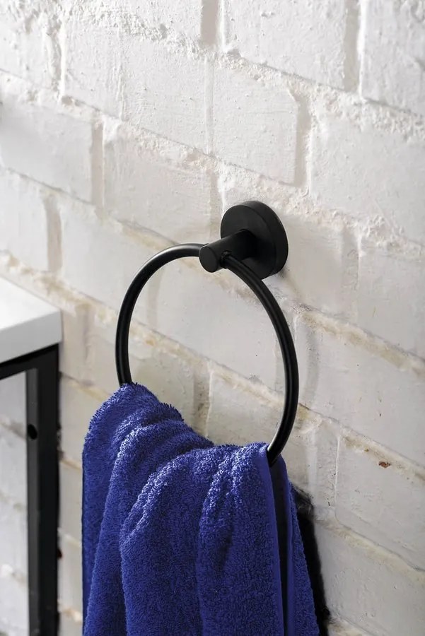 Sapho Sapho, X-ROUND BLACK polička, mliečne sklo, čierna, XR609B