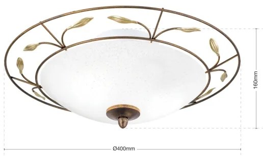 Orion DL 7-338/2 - Stropné svietidlo LUCA 2xE14/40W/230V pr. 40 cm bronz/patina