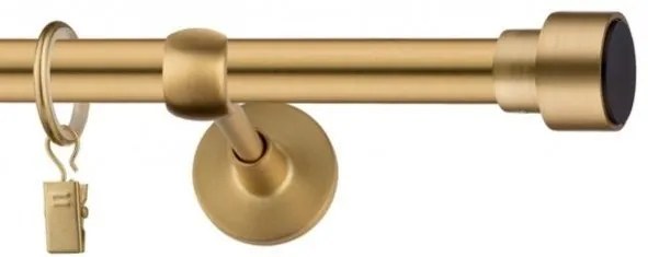 Dekorstudio Garniža jednoradová SLICK zlatá 19mm Dĺžka: 120cm, Typ uchytenia: Držiak modern, Typ príslušenstva: Bez príslušenstva