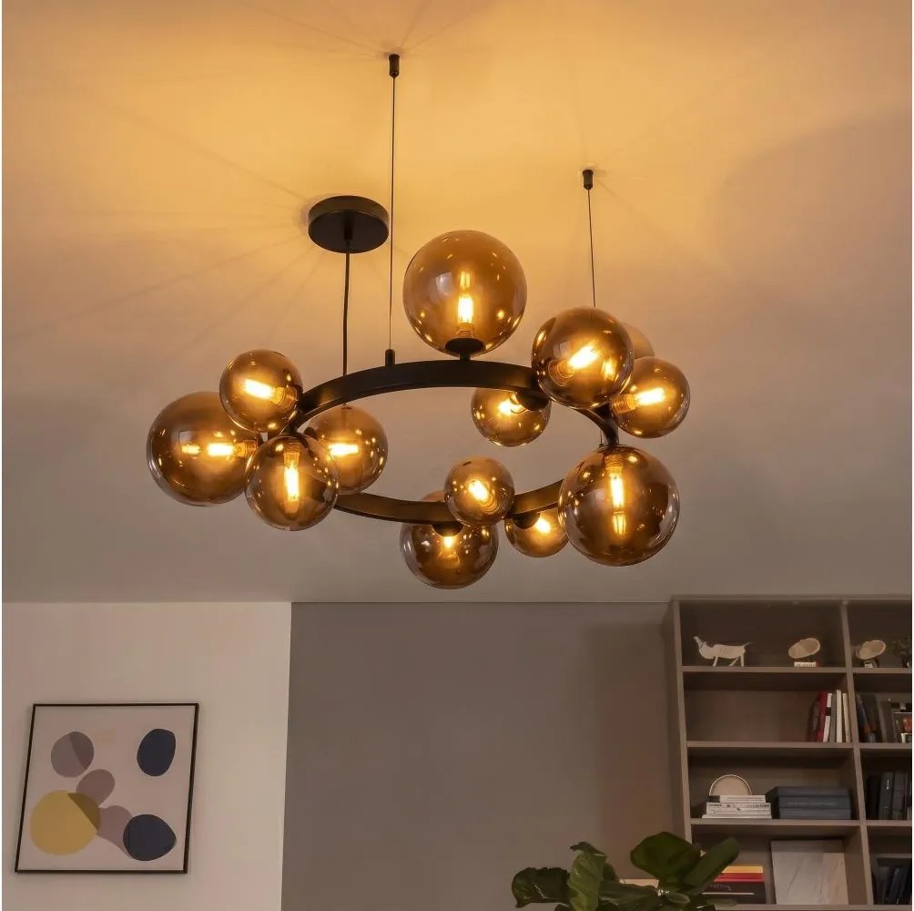 Brilagi - LED luster na lanku MILLA 15xG9/3W/230V hnedá/dymová hnedá