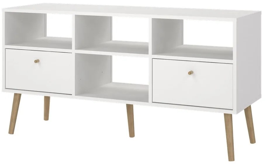 Biely TV stolík 117x61 cm Bodo – Tvilum