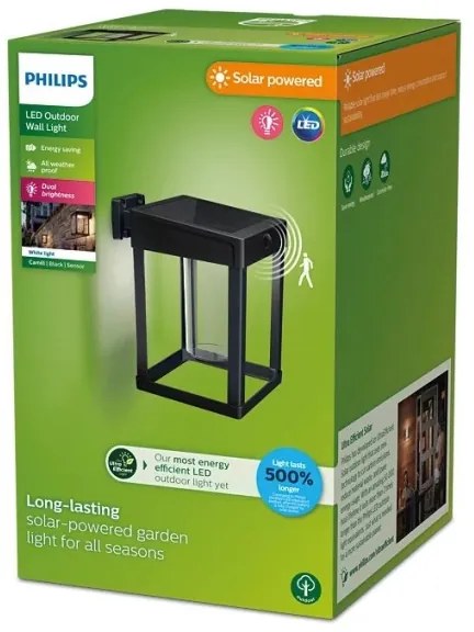Philips - LED Solárne nástenné svietidlo so senzorom CAMILL LED/1,4W/3,7V IP44