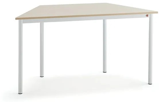 Stôl BORÅS TRAPETS, 1400x700x720 mm, laminát - breza, biela