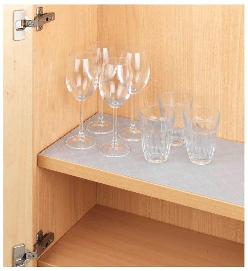 Sivá protišmyková podložka do zásuvky Wenko Anti Slip Mat 500, 150 x 50 cm