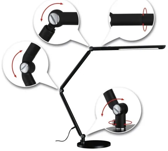 Paulmann 78912 - LED/10,6W Stmievateľná stolná lampa FLEXBAR 230V 3000/4000/6500K