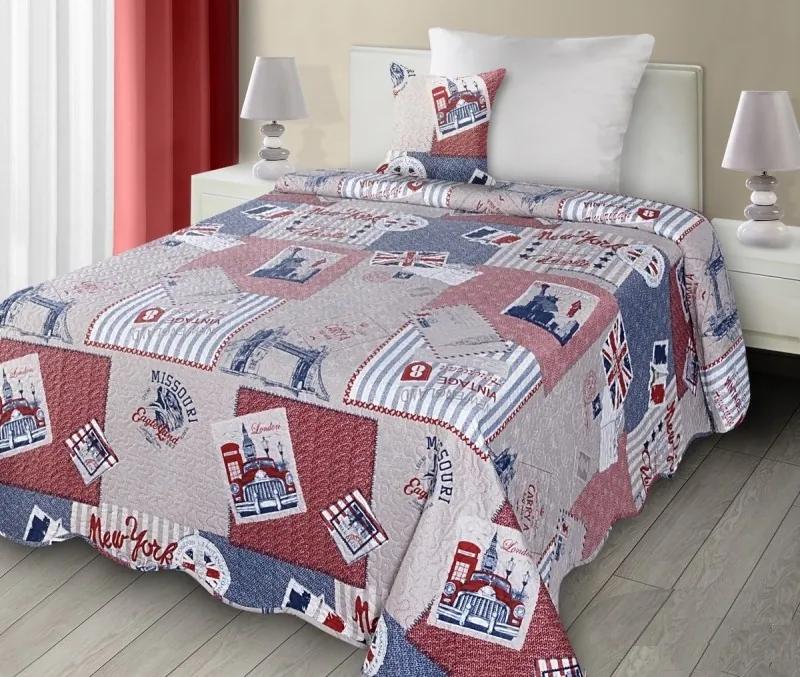DomTextilu Béžové obojstranné patchwork prikrývky na posteľ Šírka: 170 cm | Dĺžka: 210 cm 6044-77089