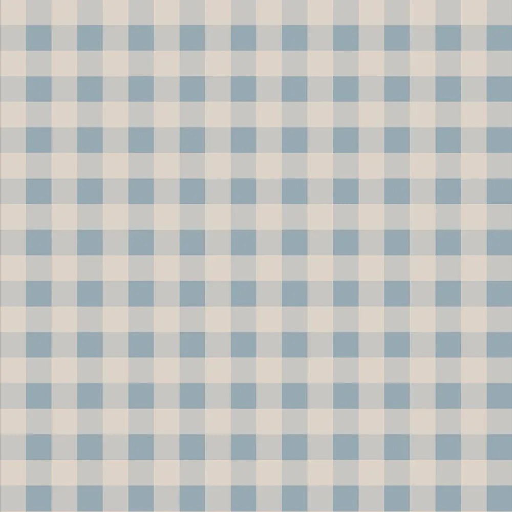 Tapeta klasická mriežková modro krémová 280×50 cm