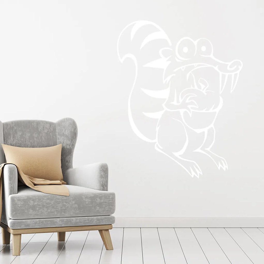 Veselá Stena Samolepka Veverička Scrat Farba: modrá, Veľkosť: 100 x 79 cm