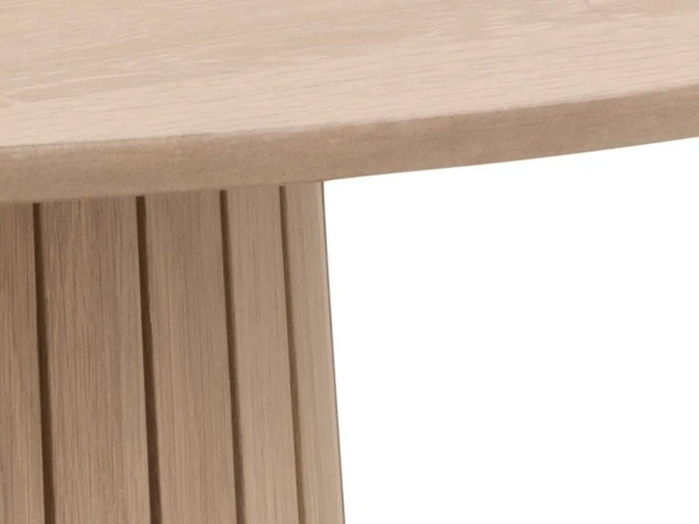 Jídelní stůl CHRISTO 120 cm dubová dýha olejovaná bílá