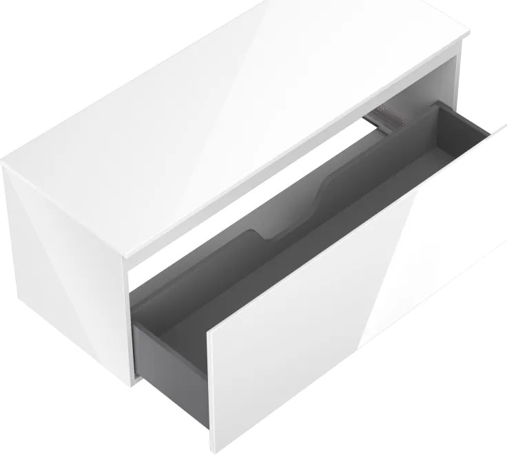 Mexen Orio, kúpeľňová skrinka 120 cm s hornou časťou, 1 zásuvka, biela lesklá, 91A10-12047-1-BFC00