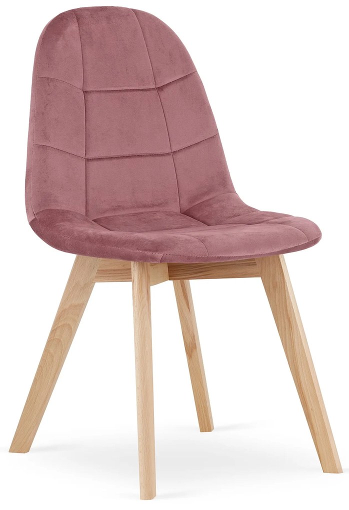 AKCIA Tmavoružová zamatová jedálenská stolička BORA II. akosť