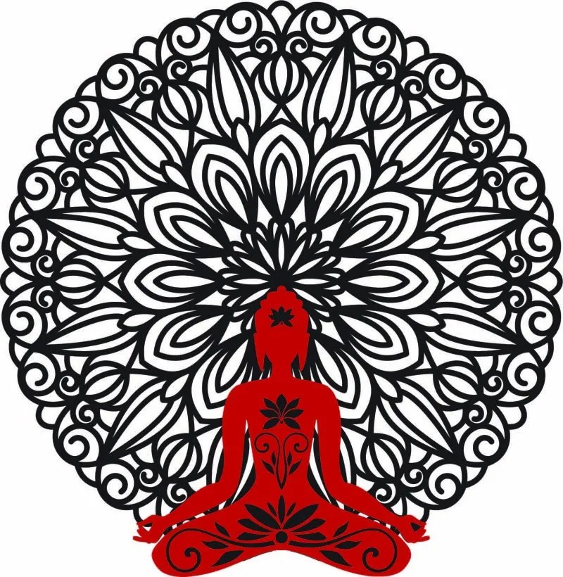 SENTOP | Sentop - 3D Obraz na stenu Buddha v mandale 50, 70, 90 cm I SENTOP PR0367