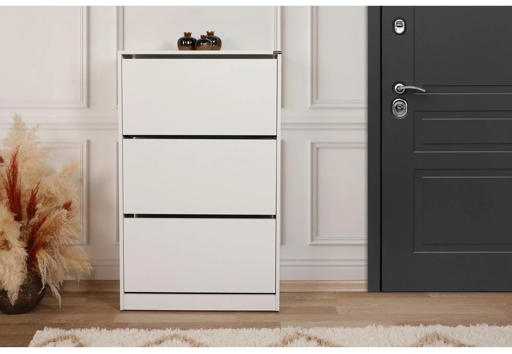 Botník (skrinka na topánky) Kupuba (biela). Akcia -21%. Vlastná spoľahlivá doprava až k Vám domov. 1094575