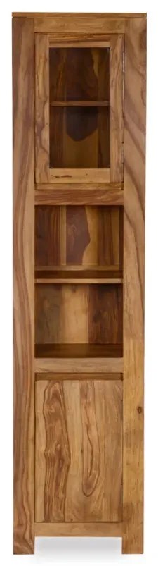 furniture-nabytek.cz - Masivní koupelnová skříňka Leeston z palisandru, lakovaná, hnědá – 45×35×185 cm