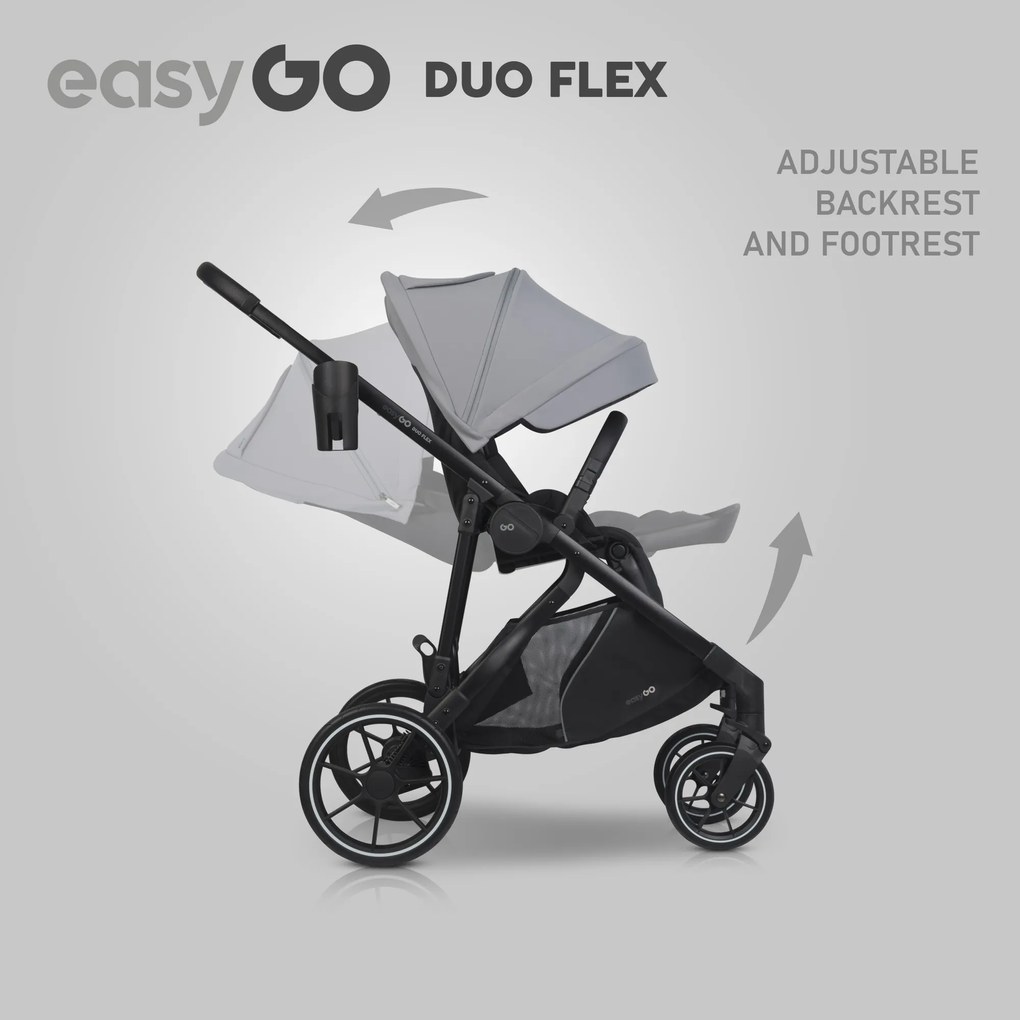 Športová vanička do kočíka EasyGo Duoflex Cloudy Gray