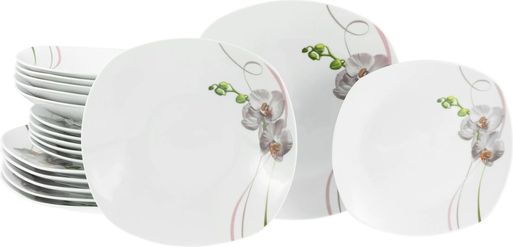 XXXLutz JEDÁLENSKÝ SERVIS Square Orchidee 18-dielne Creatable - Online Only bytové doplnky - 007768052005