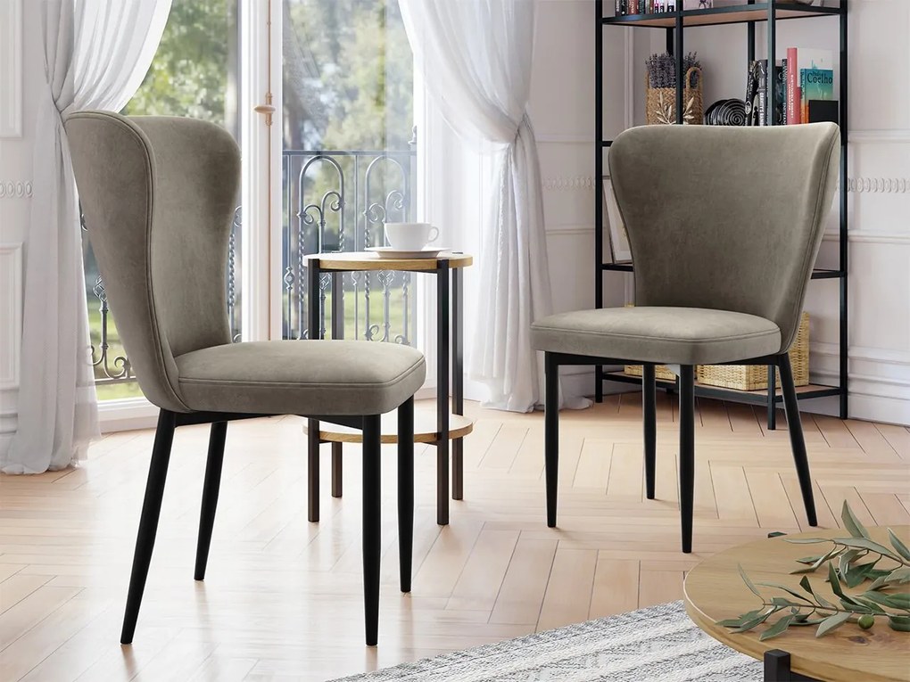 Stolička Tenrek, Dostupné poťahy: Magic Velvet 2258, Farby nožičiek: čierna