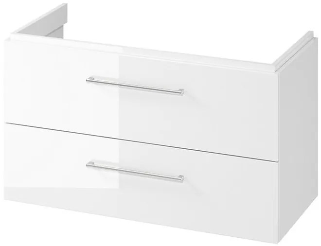 Cersanit Larga, kúpeľňová skrinka s umývadlom 100x45x65 cm, biela lesklá, S801-437