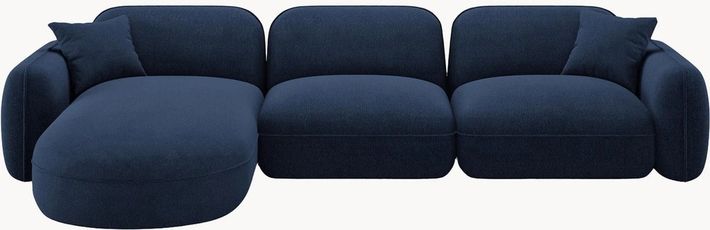 Modulárna velúrová rohová pohovka Lucien (4-miestna), ľavostranná