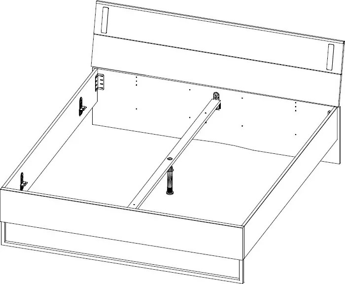 Posteľ s osvetlením Tilburg 180x200 cm, šedá sahara