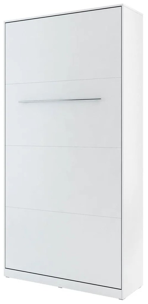 Sklápacia posteľ Concord Pro I, Farby: biely / biely lesk, Rozmer postele: 90x200