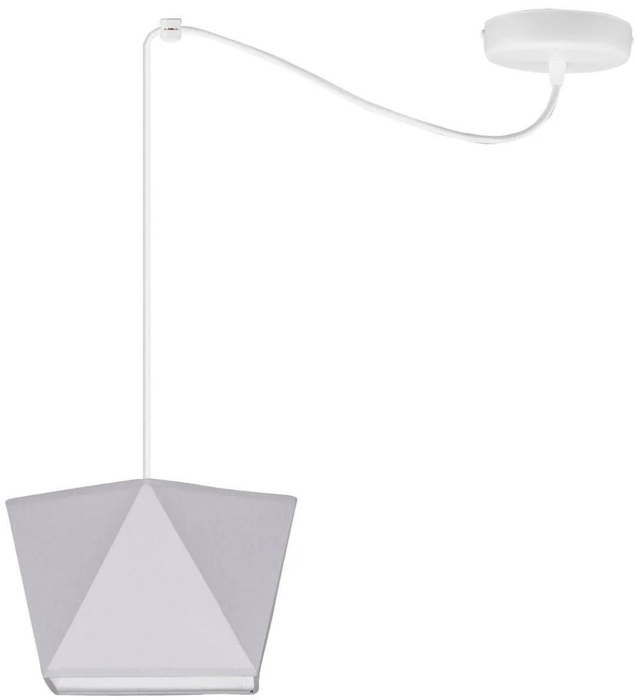 Závesné svietidlo Diamond Spider, 1x textilné tienidlo (výber z 10 farieb), (výber z 2 farieb konštrukcie)