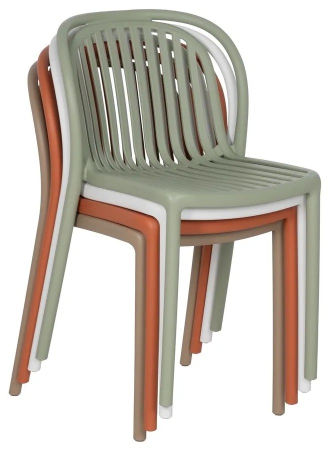 Biela plastová jedálenská stolička Alia – Ixia