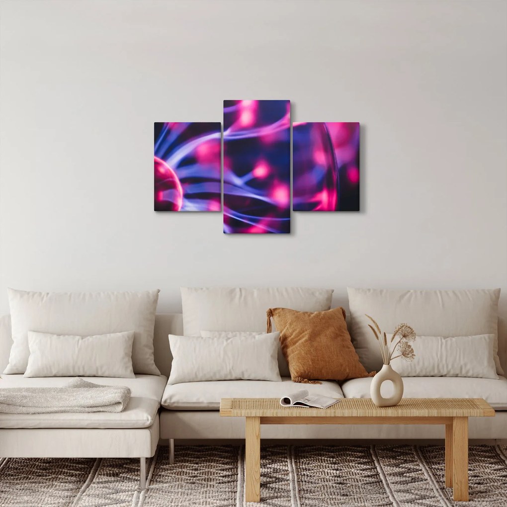 Abstraktný fialový obraz (90x60 cm)