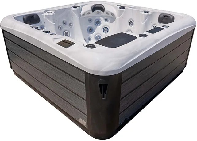 Akrylátová vírivka Malibu Malibu mramorově-bílá s hnědou bočnicí