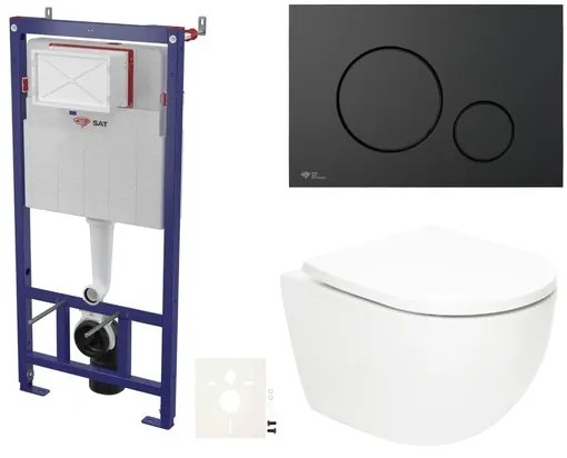 Závesný WC set do ľahkých stien / predstenová SAT Fusion SIKOSSTORFU68