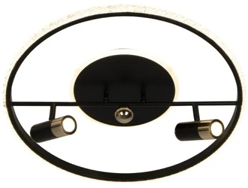 LED Stmievateľné stropné svietidlo LED/60W/230V 3000-6500K čierna +diaľkové ovládanie