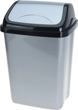 Odpadkový kôš 10 l, černo-šedý%