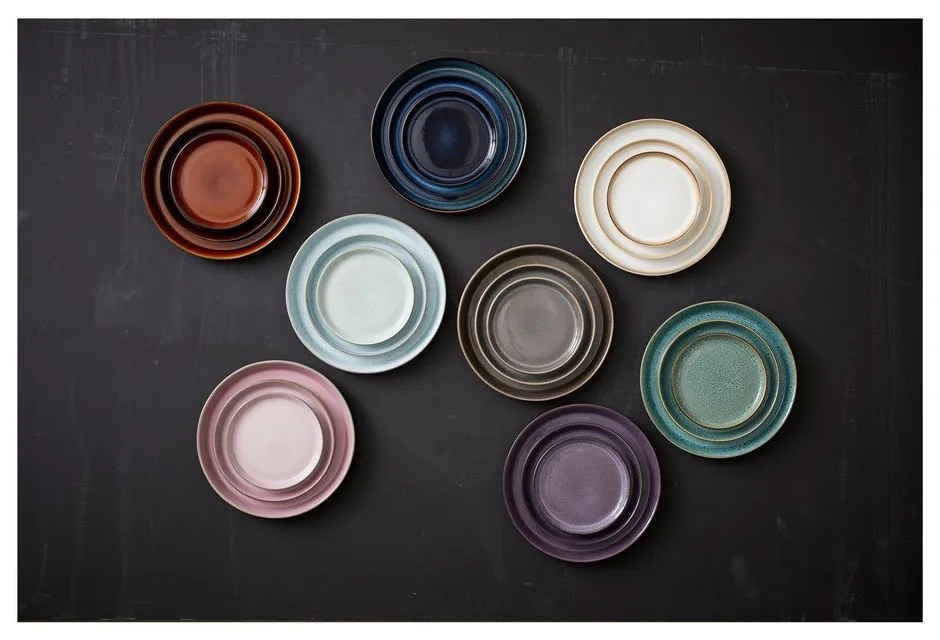 Čierny/modrý dezertný tanier z kameniny ø 21 cm Gastro Dark Blue/Black – Bitz