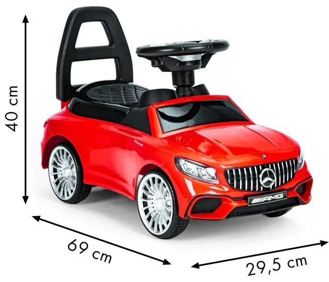Ecotoys Odrážadlo Mercedes AMG v červenej farbe