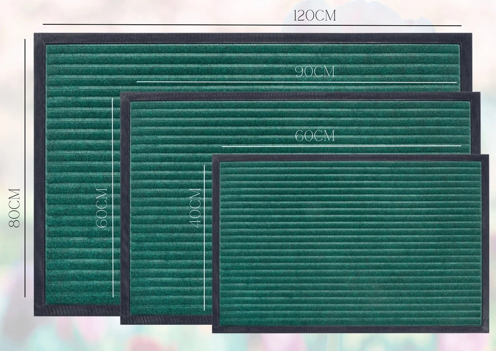 Hanse Home Collection koberce Rohožka Mix Mats Striped 105650 Smaragd Green - 80x120 cm