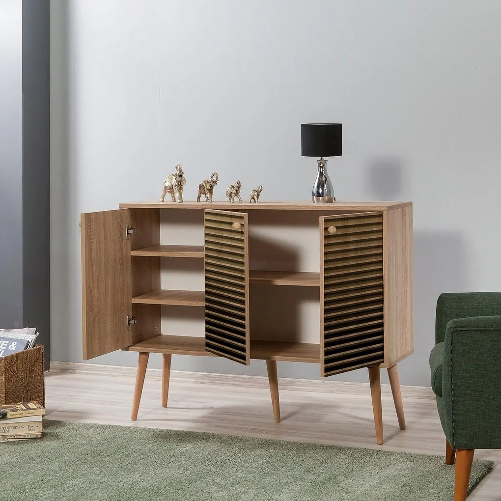 Skrinka Mega Stripes Sonoma Oak