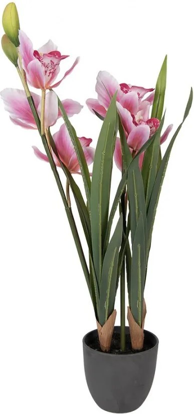 Dekorační umělá květina orchidej - 14*14*55 cm