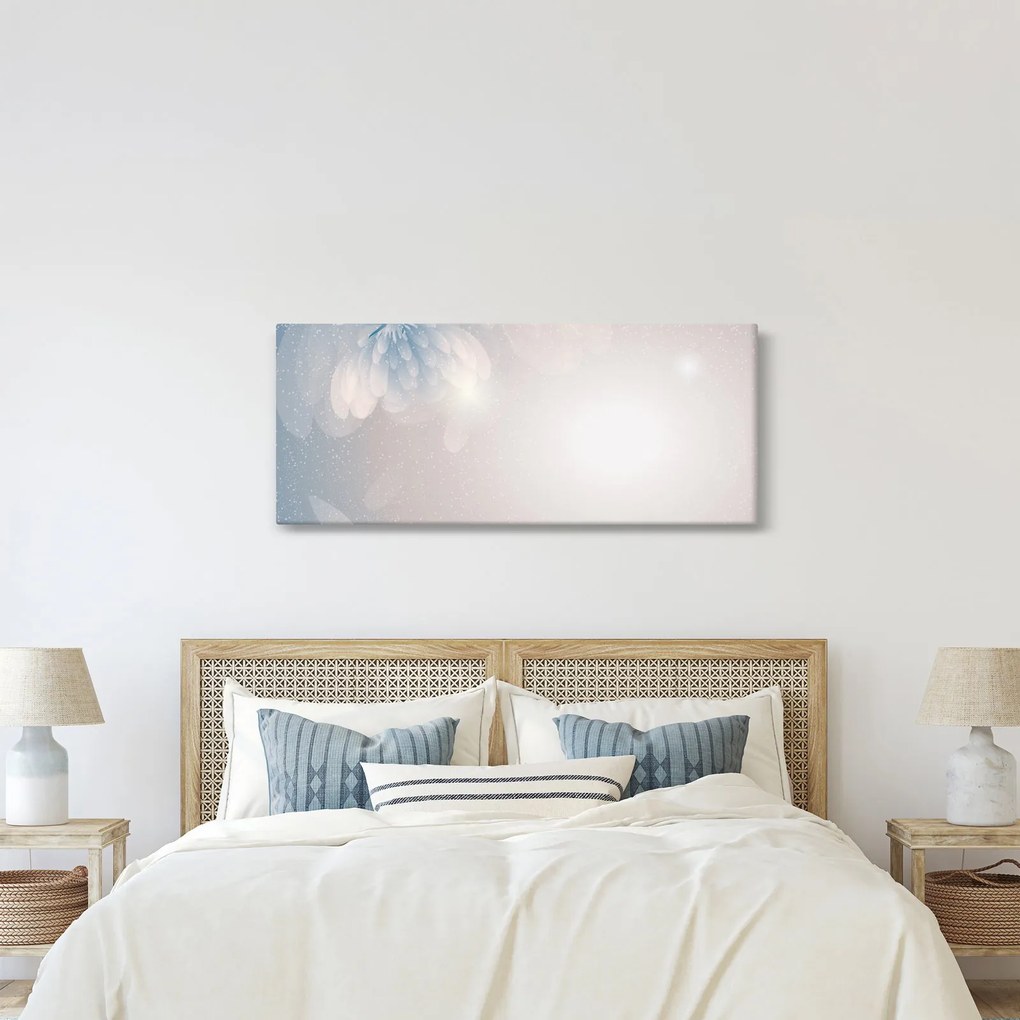 Obraz - Zasnežené kvety (120x50 cm)