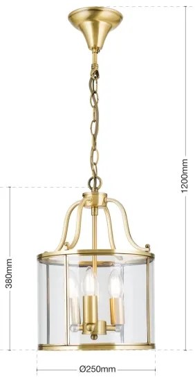 Orion - Luster na reťazi BRUNO 3xE14/40W/230V pr. 25 cm zlatá