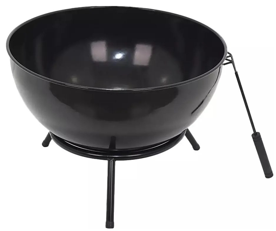 Prenosné ohnisko na drevo 57x30 cm čierne