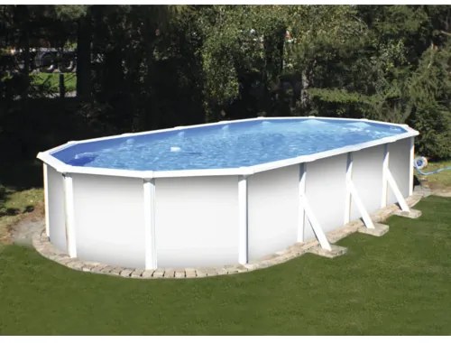 Bazén s oceľovou stenou Planet Pool CLASSIC samotný bazén 610 x 320 x 120 cm vr. skimmeru modro-biely