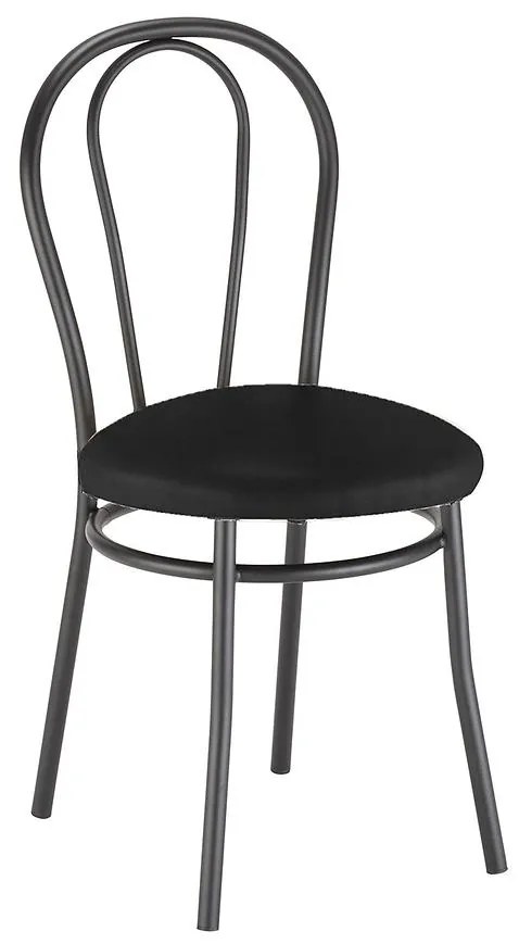 Stolička TULIPAN black V04 čierna