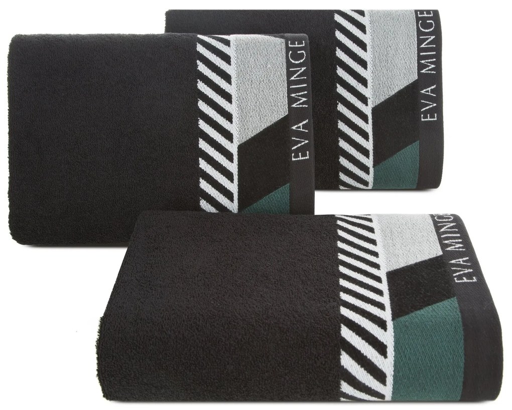 BAVLNENÝ UTERÁK EVA MINGE7 70X140 CM ČIERNA