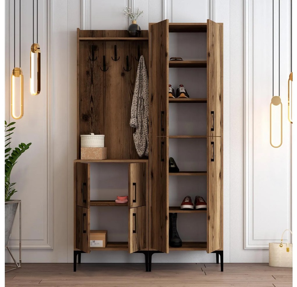 Predsieňová stena Betina BA 204 (orech). Akcia -18%. Vlastná spoľahlivá doprava až k Vám domov. 1088298