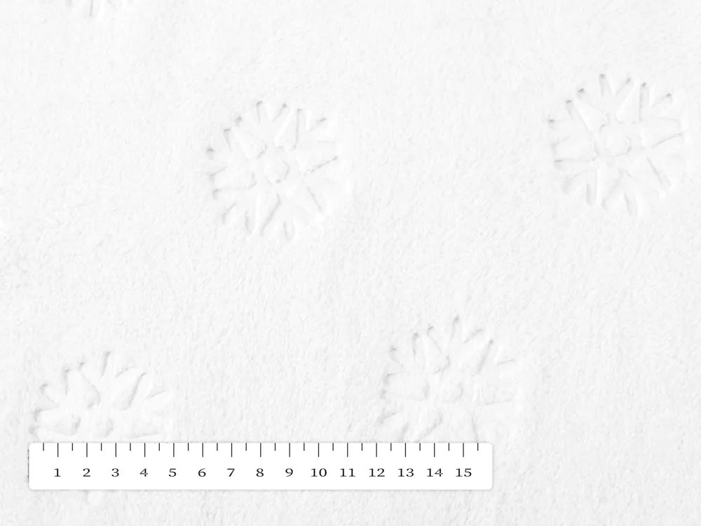 Biante Detská obojstranná deka Mikroplyš/Polar MIP-011 Snehové vločky - snehovo biela 75x100 cm