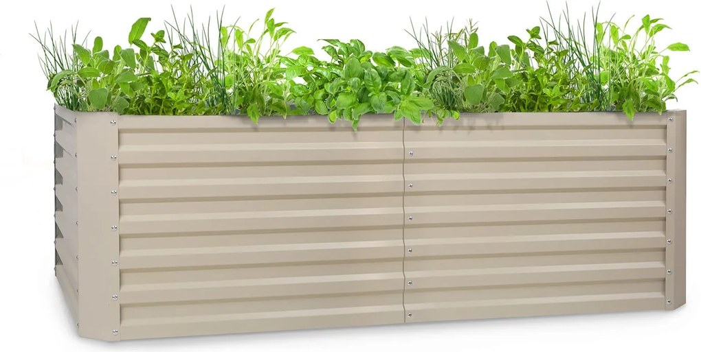Blumfeldt High Grow Straight vyvýšený záhon 200x60x100 cm 1200 l oceľ