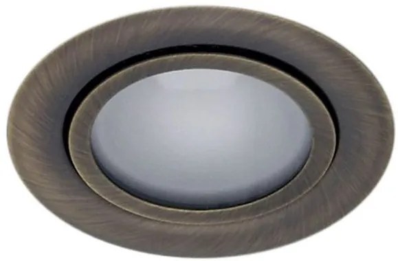 KANLUX Bodové osvetlenie do skrine RALOS, 1xG4, 20W, 60mm, okrúhle, mosadzné