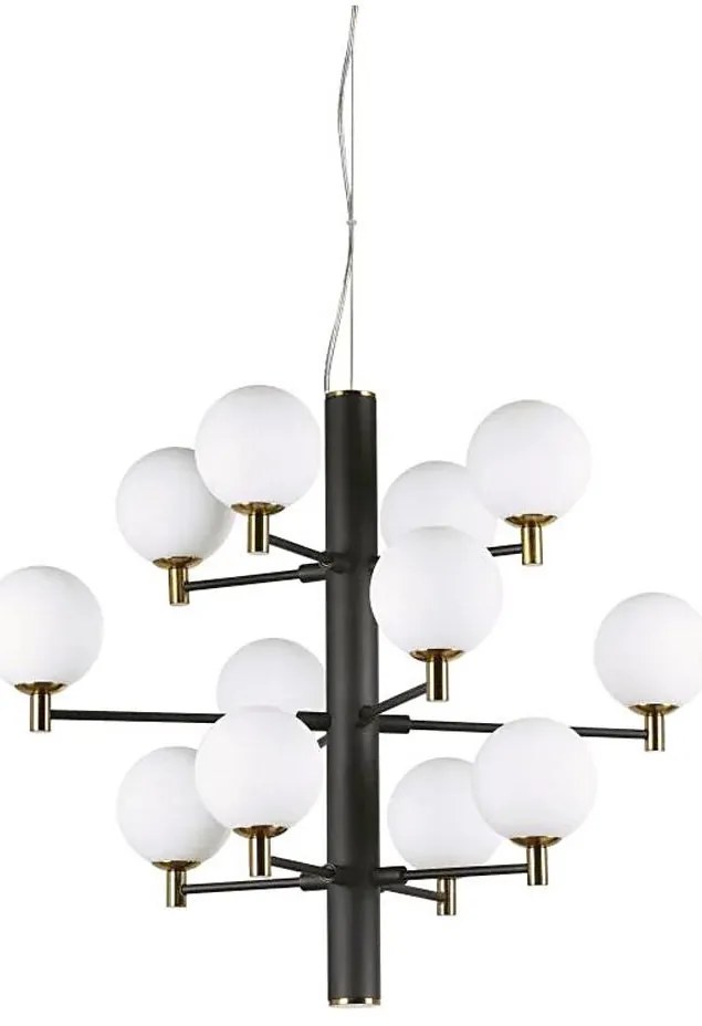 Ideal Lux - LED Luster na lanku COPERNICO 12xG9/3W/230V pr. 71 cm čierna